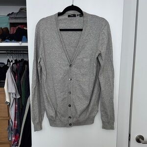 🔺CLOSET SALE: EVERYTHING MUST GO🔺 Hugo Boss Men's Light Gray Cardigan Sweater